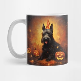 Black Scottish Terrier Halloween Mug